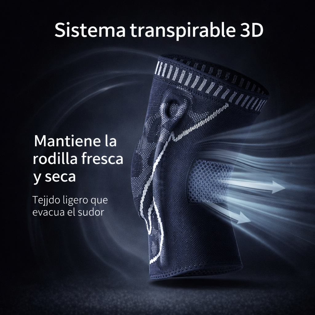 Rodillera Deportiva de Compresión 3D con Gel Antimpacto
